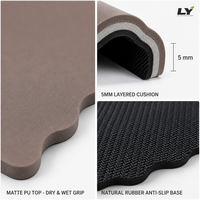 Tapis de yoga en caoutchouc naturel PU absorbant la transpiration, épaisseur 5 mm, antidérapant, lignes d'alignement, pour la maison, la gym, le Pilates, pour femmes