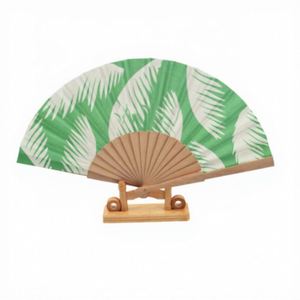 Abanicos de Mano Españoles Plegables de Madera con Diseño Floral Ecológico, Personalizados con Impresión a Medida, Venta al Por Mayor - Product Image 4