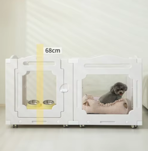 Gabbia per Gatti da Interno/Esterno, Recinto Trasparente Mobile con Chiusura a Bottone, Box per Animali Domestici Sicuro e Isolante - Product Image 5