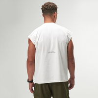 Débardeur de sport pour homme Ingor avec logo personnalisé, en nylon et polyester, coupe oversize à épaules tombantes, idéal pour l'entraînement et la musculation
