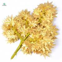 Daun Maple berwarna-warni buatan cabang jatuh Semak Maple untuk Festival Thanksgiving Natal dekorasi karangan bunga