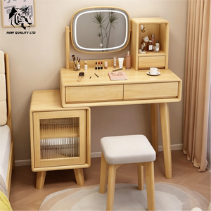 chinese factory low cost customized large stock ready to ship drawer dresser newest design bedroom furniture wood mirror dresser - Product Image 1