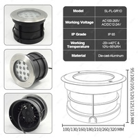 Lampe Led imperméable à l'eau, imperméable Ip67, encastrable dans le sol, idéal pour un jardin ou une allée