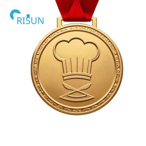 Médailles de Chef de cuisine en émail 3D personnalisées par le fabricant, médailles de Chef de cuisine, de maître de pâtisserie, de ruban, médaillon de Chef personnalisé - Product Image 2