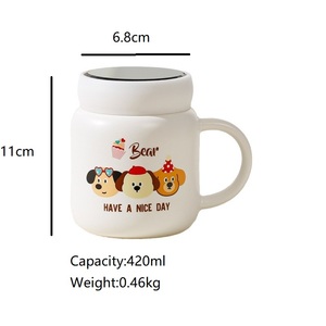 Caneca de Café Cerâmica Moderna com Tampa, Capacidade de 420ml, Segura para Lava-Louças e Micro-ondas, Embalagem em Caixa Colorida - Ótimo Presente para Amigos - Product Image 6