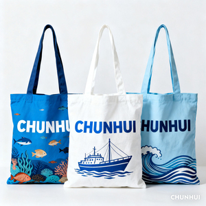 Logo hình học tái sử dụng bông mua sắm Túi tote Thiết kế cá nhân sử dụng hàng ngày Quà Tặng tùy chỉnh màu sắc rắn Vai Tùy Chỉnh - Product Image 2