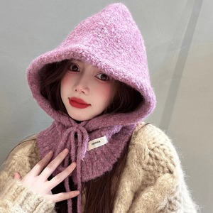 Chapeau Balaclava Automne Hiver Style Coréen Anti-âge Boucle Intégrée au Cou Protection des Oreilles Chaude Spandex/Polyester Fête - Product Image 5