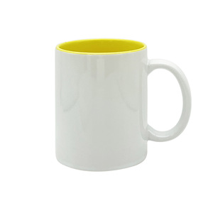 Mug en céramique 11oz blanc avec intérieur bleu, prêt pour la sublimation et l'impression - Product Image 3