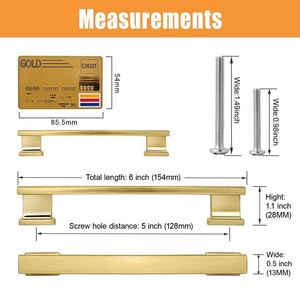 China Manufacturer European Market Best-Selling Zinc Brushed Gold Furniture Handles <b>Knobs</b> for <b>Dresser</b> Bedroom Kitchen Cabinets - Product Image 5