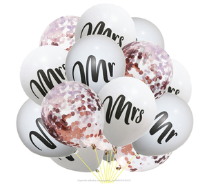 Venta al por mayor de impresión de el Sr. Y la Sra. Confeti látex globo conjunto para la boda propuestas fiesta decoraciones - Product Image 5