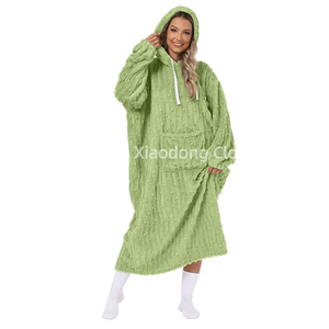 Accappatoio Invernale <span class=keywords><strong>da</strong></span> <span class=keywords><strong>Donna</strong></span> in Flanella Foderato in Pile Spesso con Cappuccio Lungo e Ampio in Pile Corallo per Casa Pigro Pigiama - Product Image 4