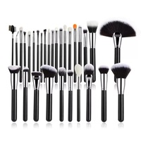 Ensemble de 30 pinceaux de maquillage noirs et argentés, pinceau pour le fond de teint, pinceau pour la poudre, pinceau pour les yeux, ensemble de pinceaux professionnels à poils super doux pour le maquillage.