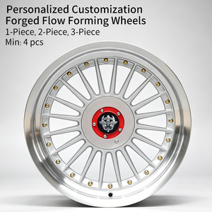 ล้อแม็กซ์ FLowtone สีเงินเงา ขนาด 17 นิ้ว 17x8J 4x100/114.3 5x120/ 5X100/114.3 มม. หลายขนาด ล้ออัลลอย Jantes Rines - Product Image 2