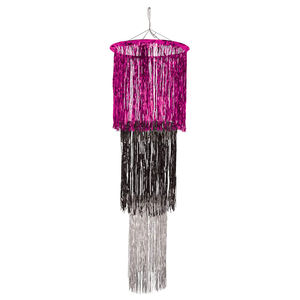 มาร์ดิกราส์แชนเดอเลียร์3ชั้นอุปกรณ์ตกแต่งงานปาร์ตี้ประดับพู่ห้อยทำจากโลหะ - Product Image 6