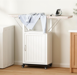 Planche <span class=keywords><strong>à</strong></span> <span class=keywords><strong>repasser</strong></span> pliante en bois avec éponge, design détachable, couleur et logo personnalisables, roulettes et armoire de <span class=keywords><strong>rangement</strong></span> - Product Image 2