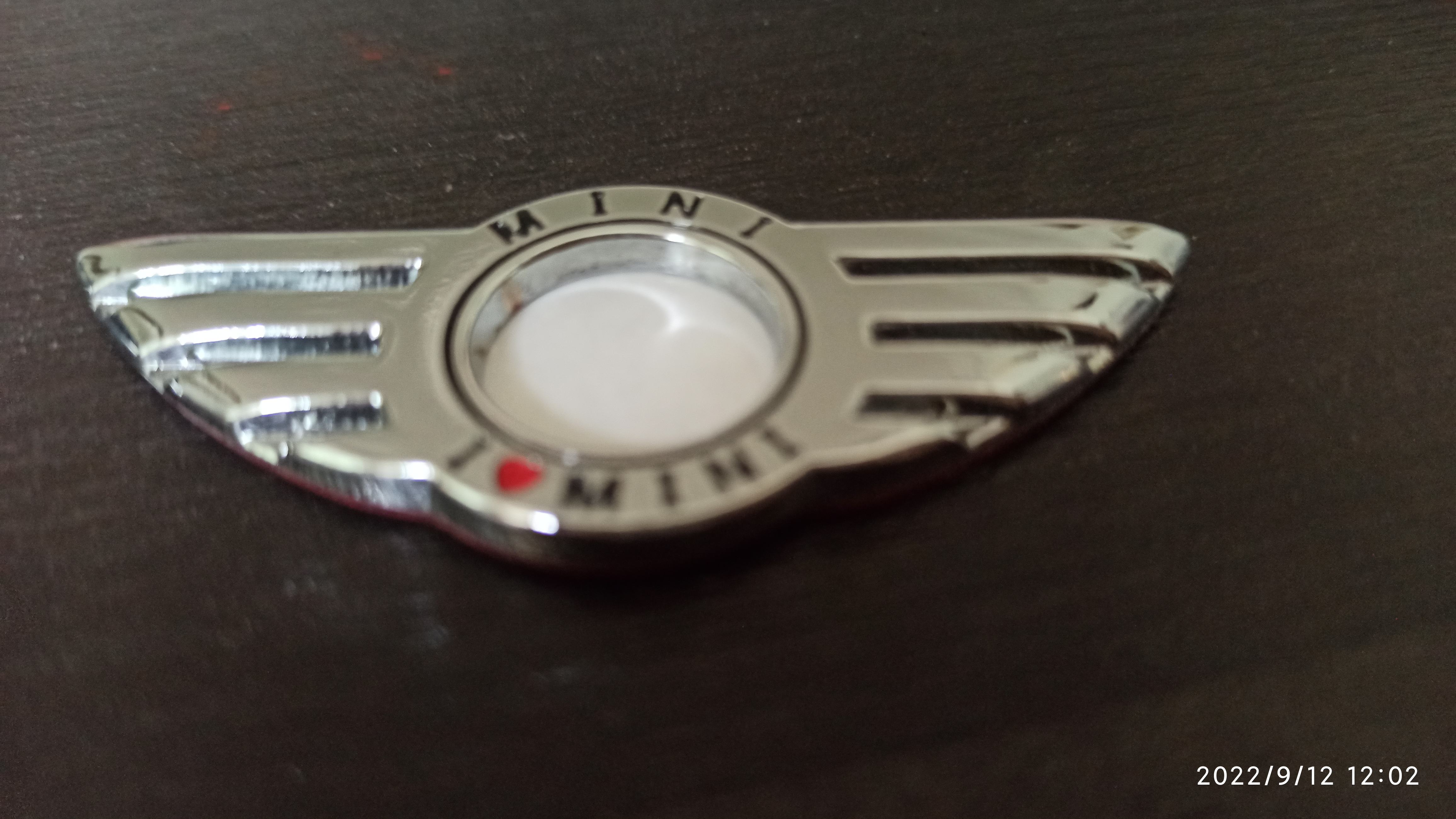 2 piezas de plata I Love MINI