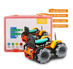 Smart Robot Car Kit Voor Micro: Bit Robotics Educatief Kit, Ondersteuning Makecode Programmering, app En Infrarood Afstandsbediening