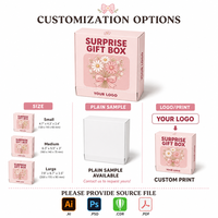 Boîte en carton blanc délicat personnalisable avec fermeture automatique, étui cadeau lisse pour cadeaux d'anniversaire et fleurs