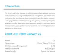Matter Gateway TTLock G6, Centro de Control Inteligente para el Hogar, Compatible con Alexa y Google Home, Control Remoto para Cerraduras Inteligentes y Otros Dispositivos TTLock