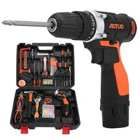 Rechargeable Lithium Battery Power Screw Drivers Cordless Drill Home Multifunctional Impact Drill Electric Screwdriver Set 12V