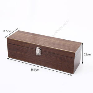 Caja de Vino de Madera LT114 en Oferta al por Mayor con Juego de Regalo de Cuatro Piezas, Abridor de Botellas y Accesorios - Product Image 5