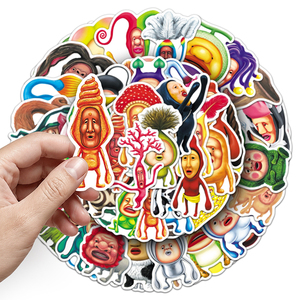 50 autocollants japonais Kobito <span class=keywords><strong>Dukan</strong></span> en PVC découpés, mignons et originaux, motifs de dessins animés d'elfes pêche pour la décoration de journaux, bouteilles et bagages - Product Image 6