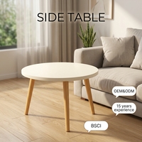 Petite table basse ronde en bois moderne pour salon, meubles de maison multifonctionnels