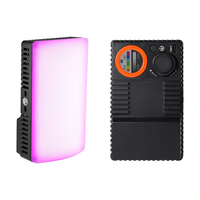 Vloglite 15W Lumière d'appoint photo RGB, panneau lumineux vidéo professionnel pour studio, mini-lumière de prise de vue pour appareil photo reflex numérique, en plastique
