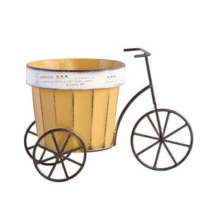 <span class=keywords><strong>Maceta</strong></span> de Hierro Forjado a Mano con Acabado Plateado Antiguo, Diseño Creativo de Bicicleta, para Balcón, Bodas, Oficina, Exhibiciones en Tiendas - Product Image 3