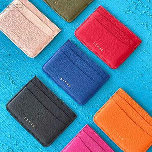 Porta carte di credito in pelle sottile con Logo personalizzato sanchuan porta carte di credito minimalista in pelle PU Premium - Product Image 2