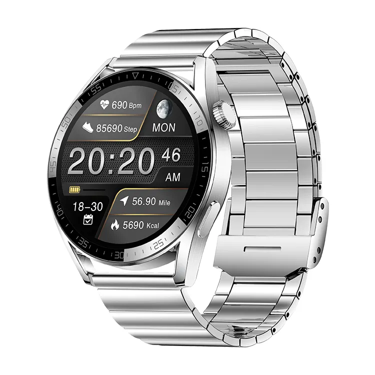 El bilek müzik çalar akıllı saat Android IOS telefonlar için çağrı kayıtları 2023 AK03 Pro erkekler açık Smartwatch spor modları saatler