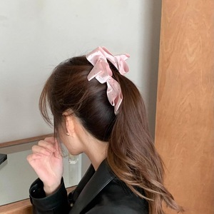 Korean <b>Style</b> Satin Polka Dot Banana Clip Elegant Back <b>Head</b> Hair Clip Women Vertical Ponytail Clip Hair Accessories - Product Image 3
