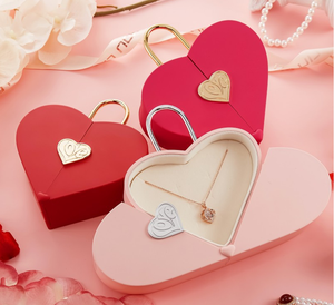 Caja de Regalo para Joyería con Cierre Metálico y Forro de Terciopelo, Caja de Empaque para Collares y Anillos, Ideal para Regalos de San Valentín, Aniversarios y Propuestas de Matrimonio - Product Image 5