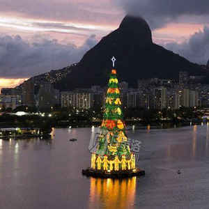 hermoso gigante iluminación al aire <span class=keywords><strong>libre</strong></span> pvc artificial <span class=keywords><strong>mercado</strong></span> torre en forma de árbol de Navidad ornamento - Product Image 3