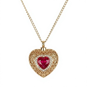 Isunni Cremazione Le Ceneri Del Supporto Urna Del Pendente Della <span class=keywords><strong>Collana</strong></span> Dei Monili Del <span class=keywords><strong>Cuore</strong></span> <span class=keywords><strong>Dell</strong></span>'<span class=keywords><strong>oceano</strong></span> Per Keepsake Regalo - Product Image 1