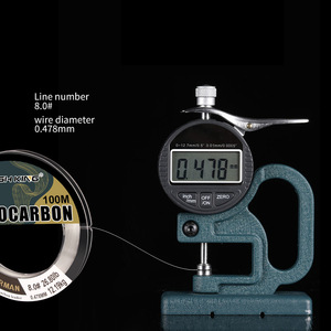 สายเอ็นตกปลาฟลูออโรคาร์บอนแท้ 100% ยี่ห้อ OEM ความยาว 100 เมตร ผลิตจากคาร์บอนไฟเบอร์ จมเร็ว สำหรับตกปลาคาร์พ - Product Image 4