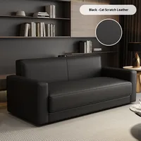 Canapé de bureau en cuir véritable, simple, pour réception professionnelle, petit appartement, deux places, trois places, location, magasin de vêtements, espace de repos