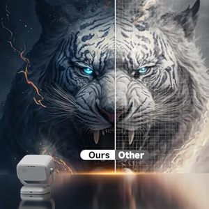 Xách Tay Wifi Chiếu, 4K Tương Thích Thông Minh <span class=keywords><strong>Mini</strong></span> Với 360 ° Đứng, 1080P HD Rạp Chiếu Phim Gia Đình Máy Chiếu Cho Trong Nhà Ngoài Trời Sử Dụng - Product Image 4