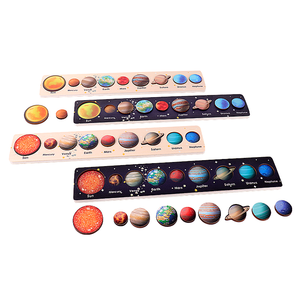 Giocattolo Educativo Nuovo Puzzle in Legno del Sistema Solare con Otto Pianeti, Gioco di Abbinamento - Product Image 1