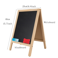 Chevalet d'art en bois avec tableau blanc magnétique, pliable, multifonction, tableau noir en bois double face