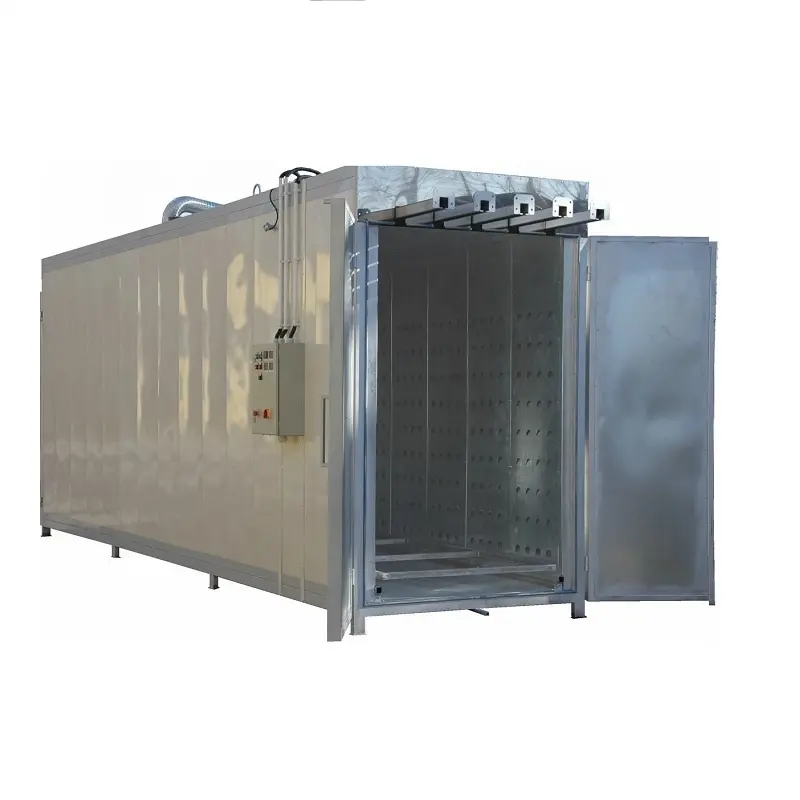 Electric/Gas Electrostatic Powder Coating Batch Oven with Track Rail System