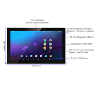 Tablette Android haute luminosité 14/15,6/18,5 pouces, tactile 10 points, 4G pour carte SIM, écran IPS, animation SDK, graphiques muraux intérieurs