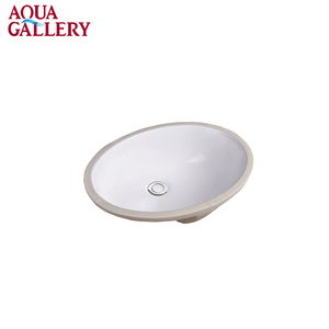 Évier en céramique émaillée blanche, <span class=keywords><strong>lavabo</strong></span> rond <span class=keywords><strong>de</strong></span> <span class=keywords><strong>salle</strong></span> <span class=keywords><strong>de</strong></span> <span class=keywords><strong>bain</strong></span> monté <span class=keywords><strong>sous</strong></span> le <span class=keywords><strong>comptoir</strong></span> - Product Image 1