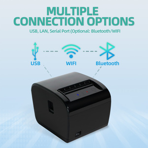 Xincode Máy in hóa đơn nhiệt chất lượng cao 80mm Máy in POS với máy cắt tự động, 260 mm/giây cho nhà bếp doanh nghiệp nhỏ tương thích - Product Image 4