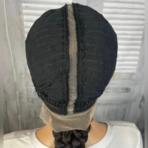 Parrucche Sintetiche Intrecciate per Donne di Colore, 36 Pollici, <span class=keywords><strong>Parrucca</strong></span> con 2 <span class=keywords><strong>Trecce</strong></span> e Capelli di Bambino, <span class=keywords><strong>Parrucca</strong></span> Frontale in Pizzo - Product Image 4