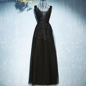 Elegante signora in pizzo Tulle abito <span class=keywords><strong>da</strong></span> <span class=keywords><strong>damigella</strong></span> d'onore senza maniche scollo a V estate <span class=keywords><strong>donna</strong></span> <span class=keywords><strong>abiti</strong></span> <span class=keywords><strong>da</strong></span> festa lunghi - Product Image 4