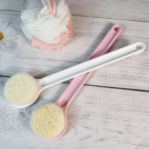 Ensemble de brosses de bain japonaises à long manche et poils doux, forme ovale, en PP, pour le nettoyage du dos des adultes - Product Image 3