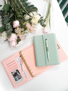<span class=keywords><strong>Cuaderno</strong></span> de reuniones de lujo, carpeta de hojas sueltas de cubierta <span class=keywords><strong>dura</strong></span> de cuero, <span class=keywords><strong>verde</strong></span> oliva, con papeles rellenables, la cantidad mínima baja - Product Image 2