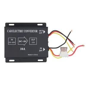 Car DC Power Converter 24V to 12V 10A Electric Inverter Voltage Reducer Step-down Transformer