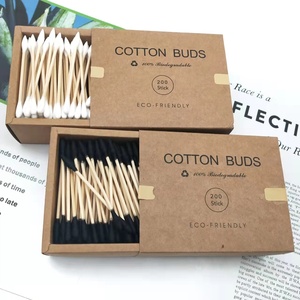 Bamboe Stok Wattenstaafjes Oor Schoonmaken Knoppen Wit Wattenstaafje Voor Make-Up - Product Image 6